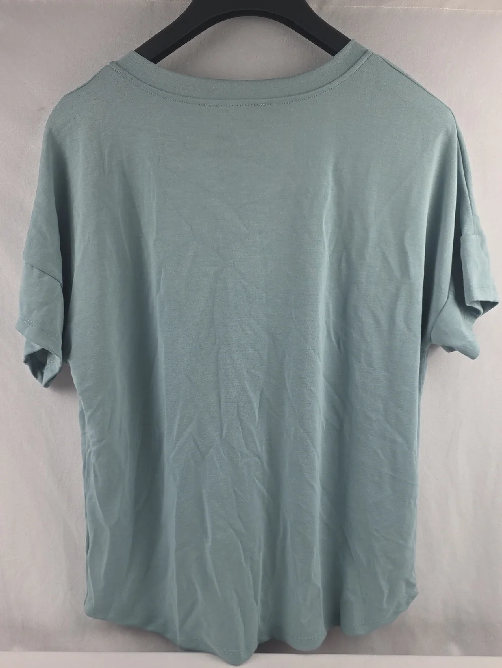 NWT Cable & Gauge Teal Vneck Loose Fit Oversized Dropped Shoulder Tshirt Lg Y73 - Picture 4 of 7